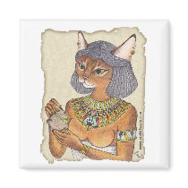 Bastet the Cat Goddess magnets by Crokittycats Bastet the Cat Goddess magnets