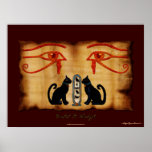 Bastet &amp; Wadjet Egyptian Art Print