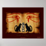 Bastet &amp; Wadjet Egyptian Art Print