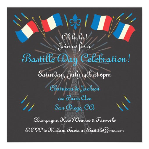 Bastille Day Party Celebration Invitation