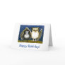 Bat and raven greeting card