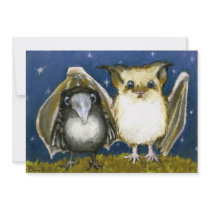 Bat and raven invitations by tanyabond Bat and raven invitations