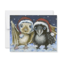 Bat and raven invitations by tanyabond Bat and raven invitations