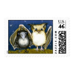 Bat and raven stamps