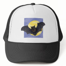 Bat at Full Moon hats