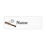 Bat & Ball Return Address Labels