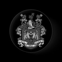 Bat Crest Grey - Button