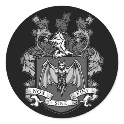 Bat Crest Grey - Sticker by Valerian