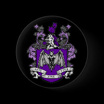 Bat Crest Purple - Button
