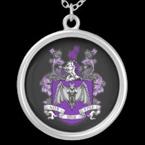 Bat Crest Purple - Necklace (Customize) necklaces