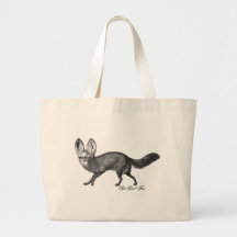 Bat eared fox tote bags