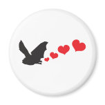 Bat farts Hearts Magnets