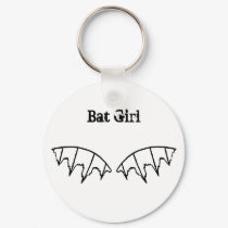 Bat Girl Keychain by koomoomees Bat Girl Keychain