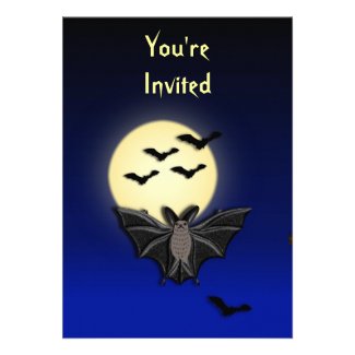 Bat Halloween Invitation