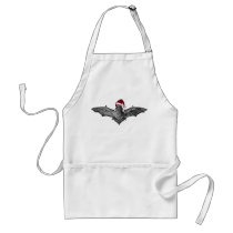 Bat in a Santa Hat Apron