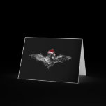 Bat in a Santa Hat Greeting Card
