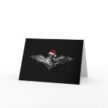 Bat in a Santa Hat Greeting Card