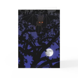 Bat in Tree Card card