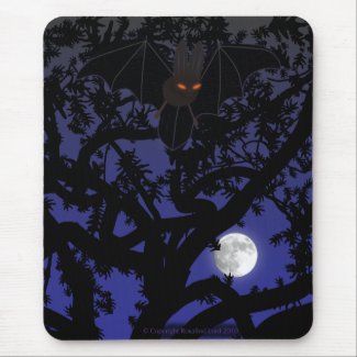 Bat in Tree Mousepad mousepad