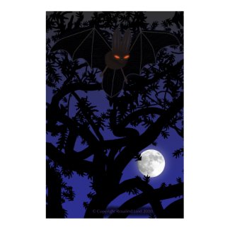 Bat in tree Print print