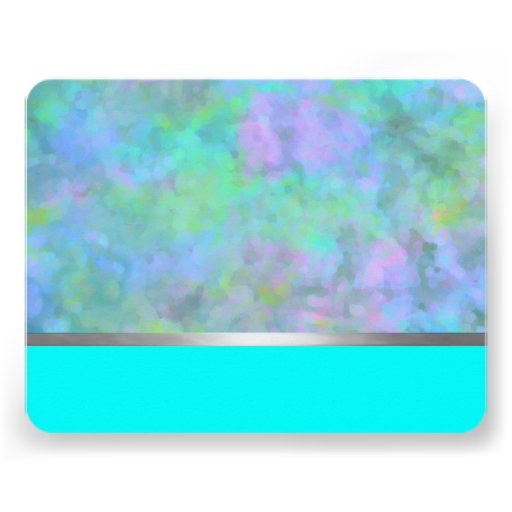 Bat Mitzvah Abstract Design in Turquoise Custom Announcement