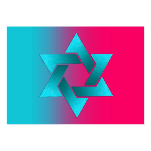 Bat Mitzvah Any Color Background 3 Stars Announce Business Card (front side)