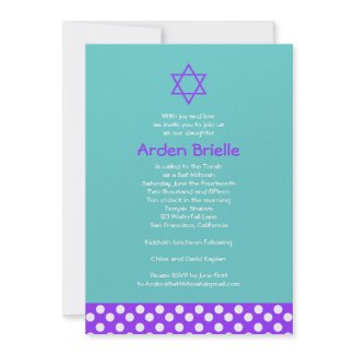 Bat Mitzvah Invitation Arden Mandy