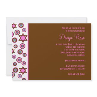 Bat Mitzvah Invitation Devyn Rose Brown