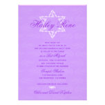 Bat Mitzvah Invitation Hailey with Damask Purple invitations