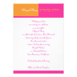Bat Mitzvah Invitation Hebrew Modern Pink & Orange invitations