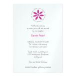 Bat Mitzvah Invitation Hebrew with Pink Daisy