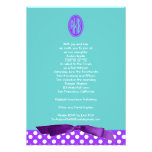 Bat Mitzvah Invitation Purple Bow Polka Dot invitations