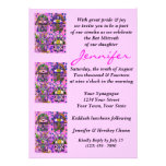 Bat Mitzvah Invitation (rectangle) - Hamsa invitations