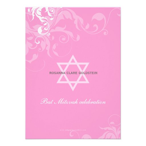 BAT MITZVAH INVITES :: bella 1P