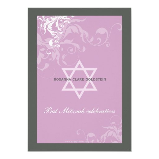BAT MITZVAH INVITES :: bella 1P