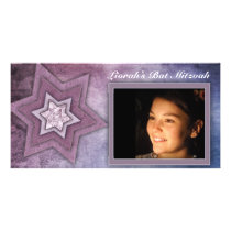 Bat Mitzvah Photo card template photo cards
