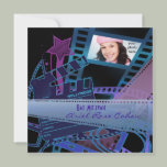 Bat Mitzvah Purple Photo Hollywood Star Custom Announcement