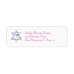 Bat Mitzvah Return Address Label