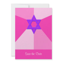 Bat Mitzvah Save the Date Invitation Card