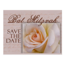 Bat Mitzvah Save The Date Postcards