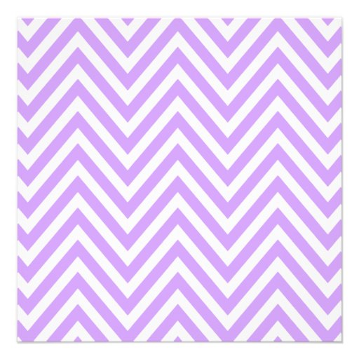 Bat Mitzvah Zig Zag Stripes Lines White Purple Invite