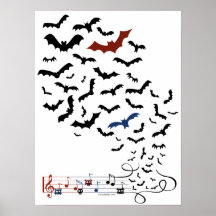 Bat Music Design 2 Print