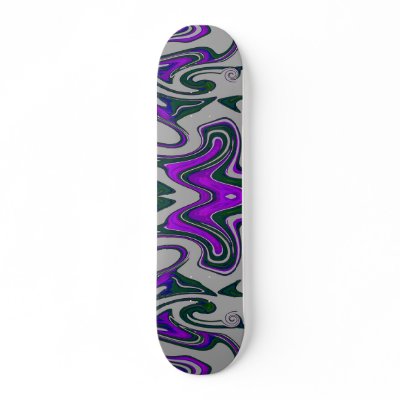 Bat N Butterfly Purple and Black Skateboard by TrevorStar