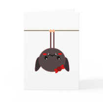 bat on a wire vampire greeting card
