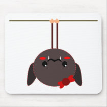 bat on a wire vampire mousepads