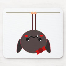 bat on a wire vampire mousepads
