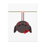 bat on a wire vampire post card