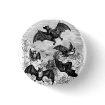 Bat Sketch buttons by HalloweenGiftFun Bat Sketch buttons