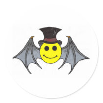Bat Smiley stickers