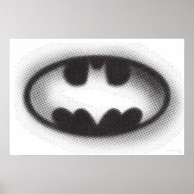 Bat Symbol - Batman Logo Halftone Print by batman